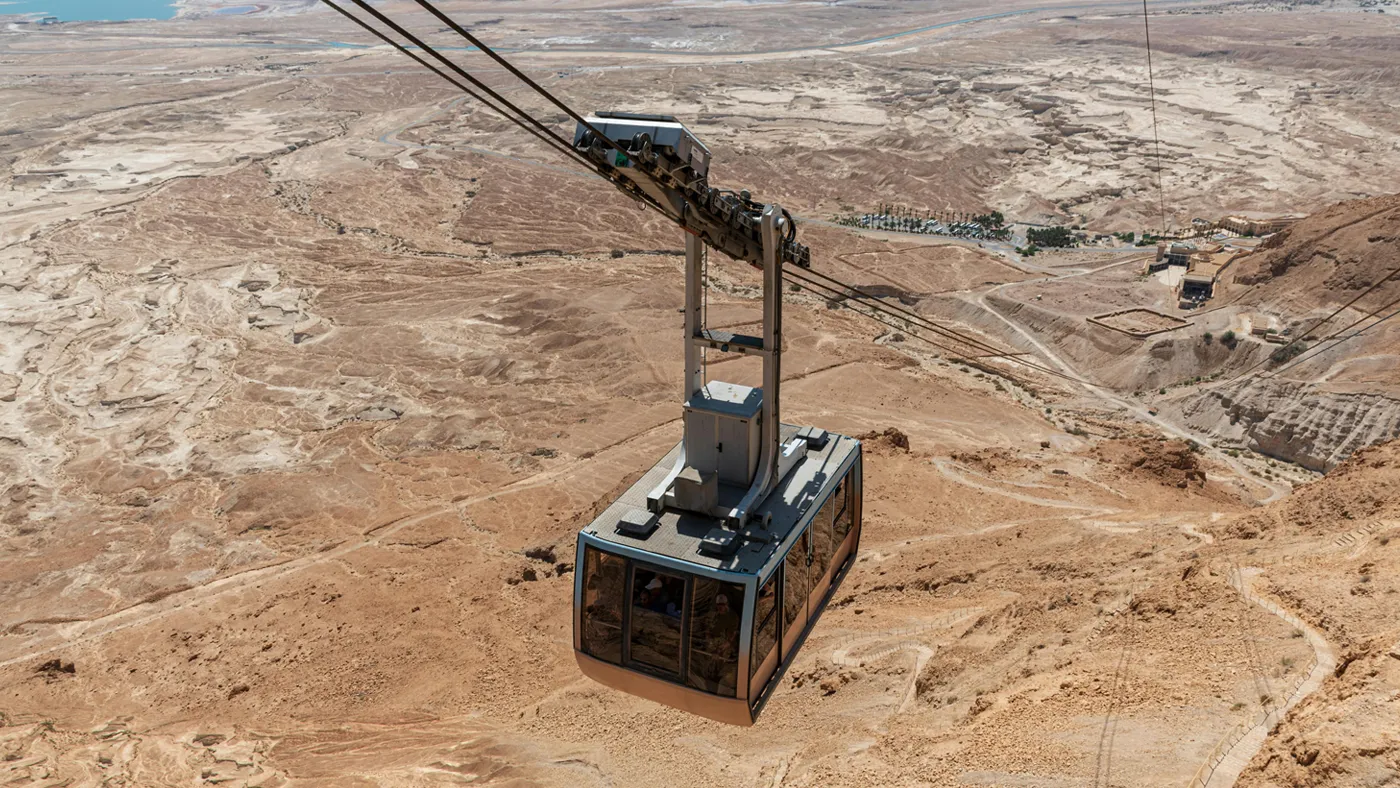 Cable car to Masada Cable car to Masada
